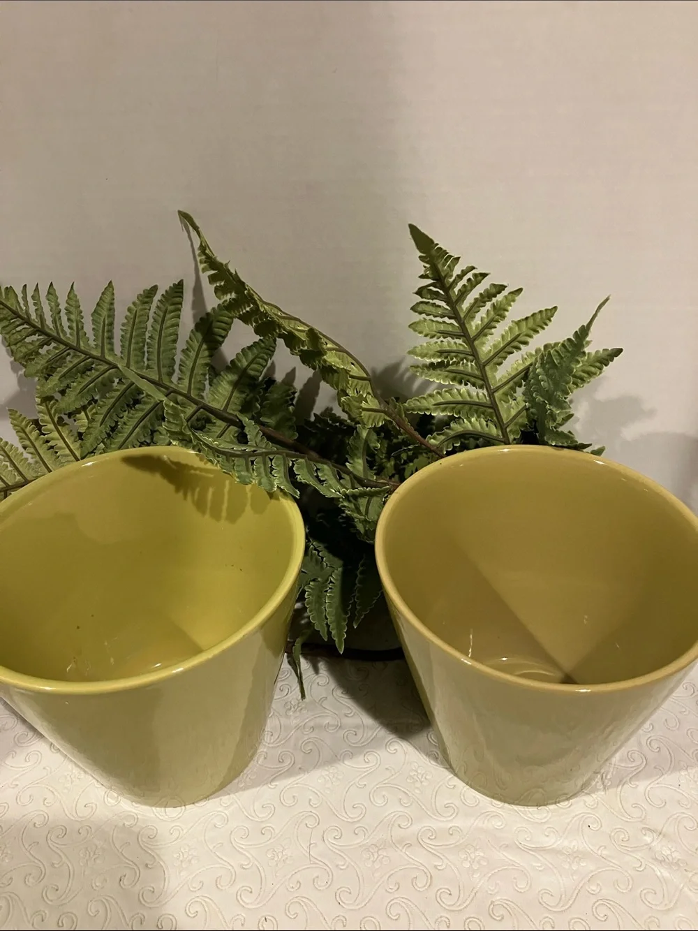Glossy Green Ceramic Vase Pair - Modern Home Accent